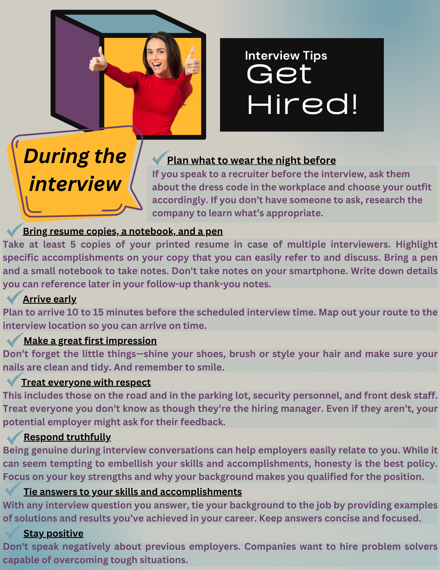 Interview tips